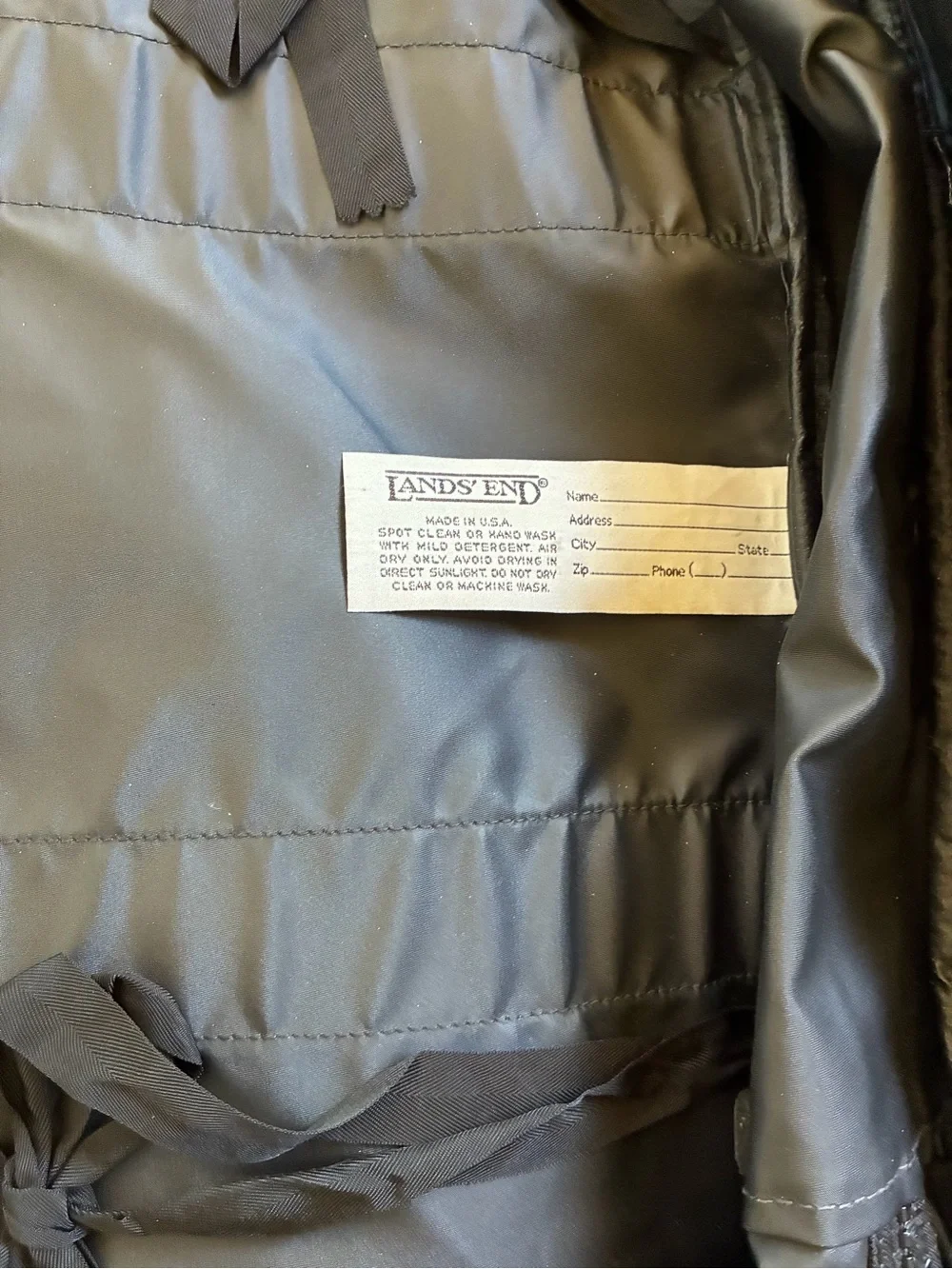 Lands' End Lighthouse Black and Gray Carry on/ Messenger Bag